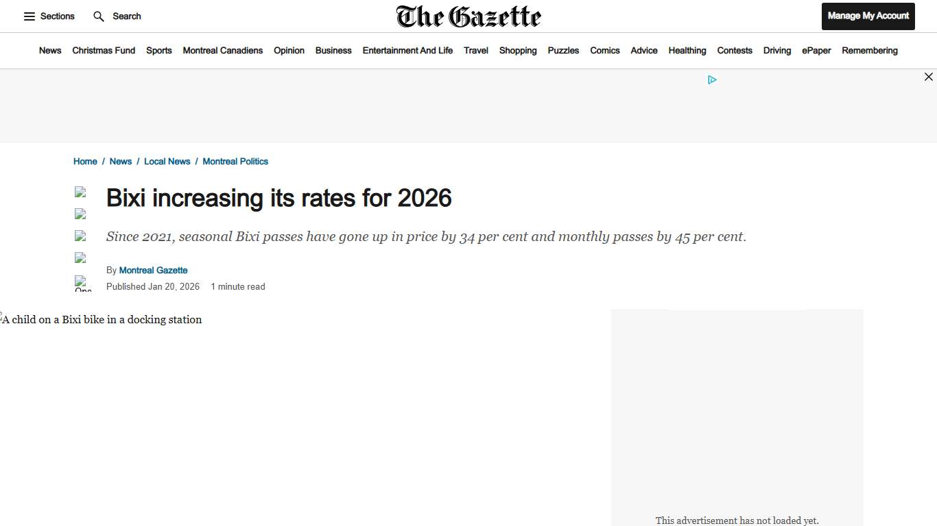 Bixi increasing its rates for 2026 | Montreal Gazette