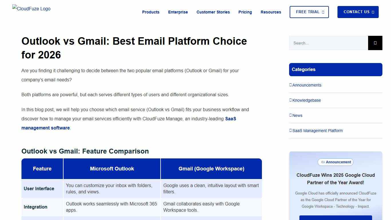 Outlook vs Gmail: Best Email Platform Choice for 2026